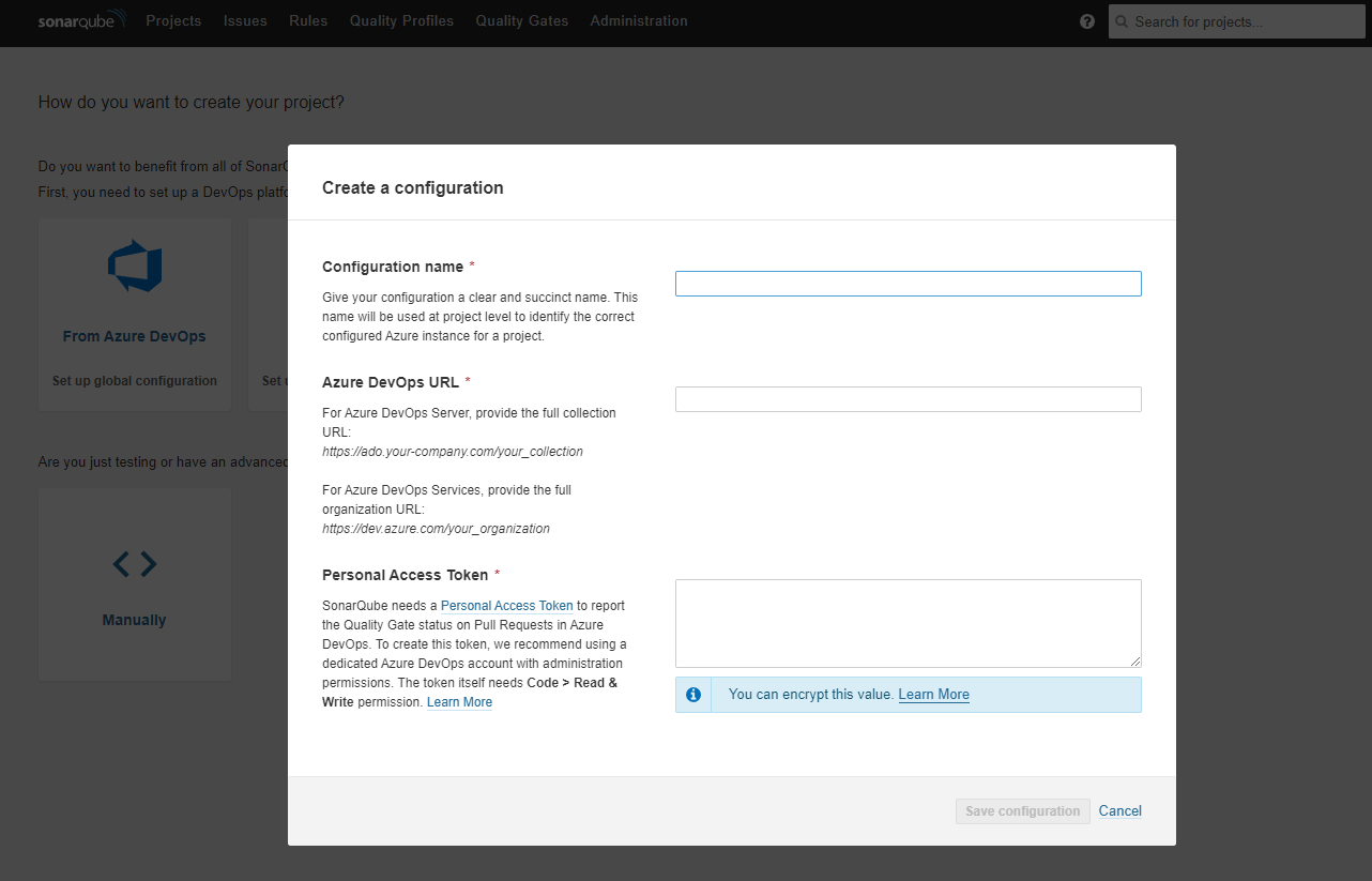 SonarQube_Fill_In_Setup_Project